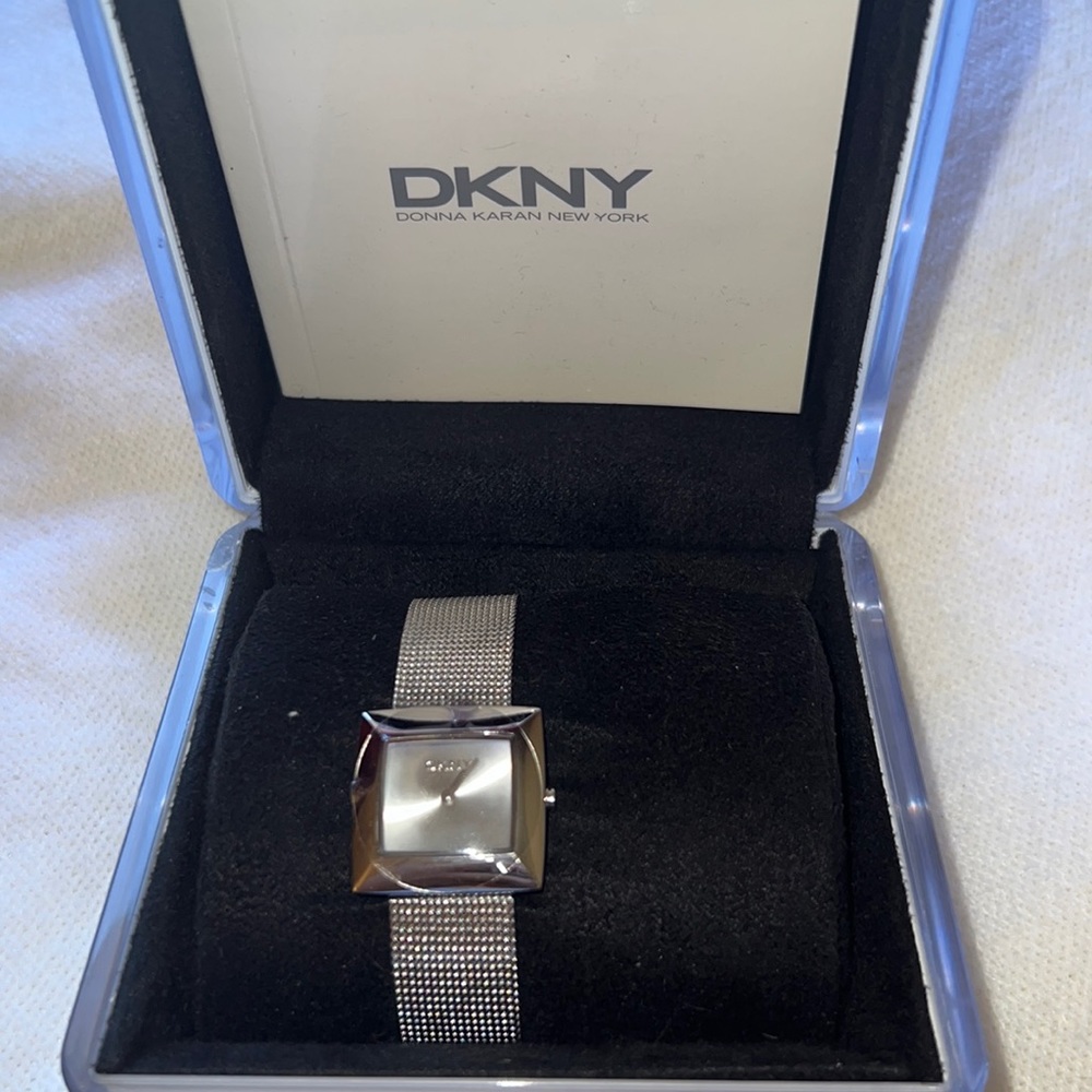 DKNY silver mesh